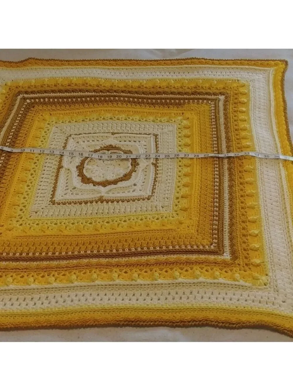 Hooked on Sunshine Pattern Mash-up Unisex Yellow Ombre Baby Afghan/Blanket